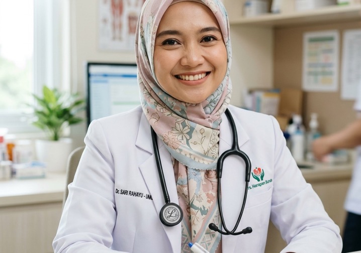 Dokter dan staf mengelola stok obat dan laporan